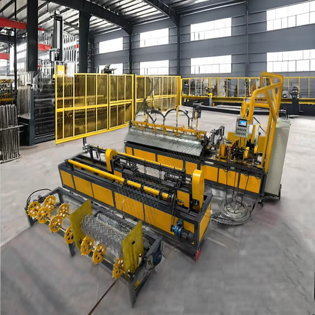 Double Wire Double Mold Chain Link Fence Making Machine