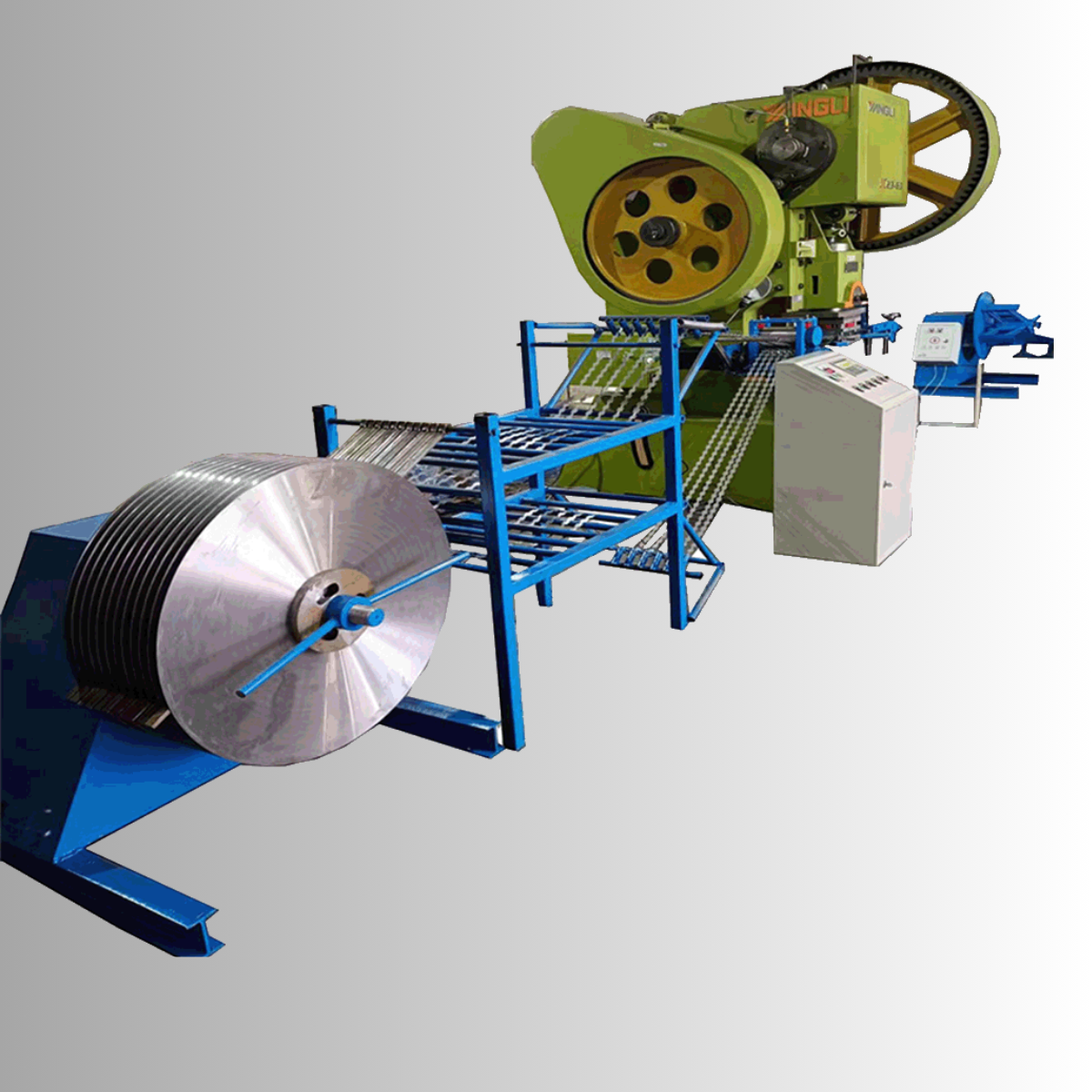 63T YANG LI Punching Press 9 Strips BTO-22 Full Auto Concertina Razor Barbed Wire Making Machine