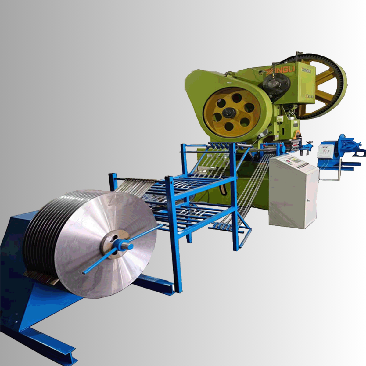 63T YANG LI Punching Press 9 Strips BTO-22 Full Auto Concertina Razor Barbed Wire Making Machine