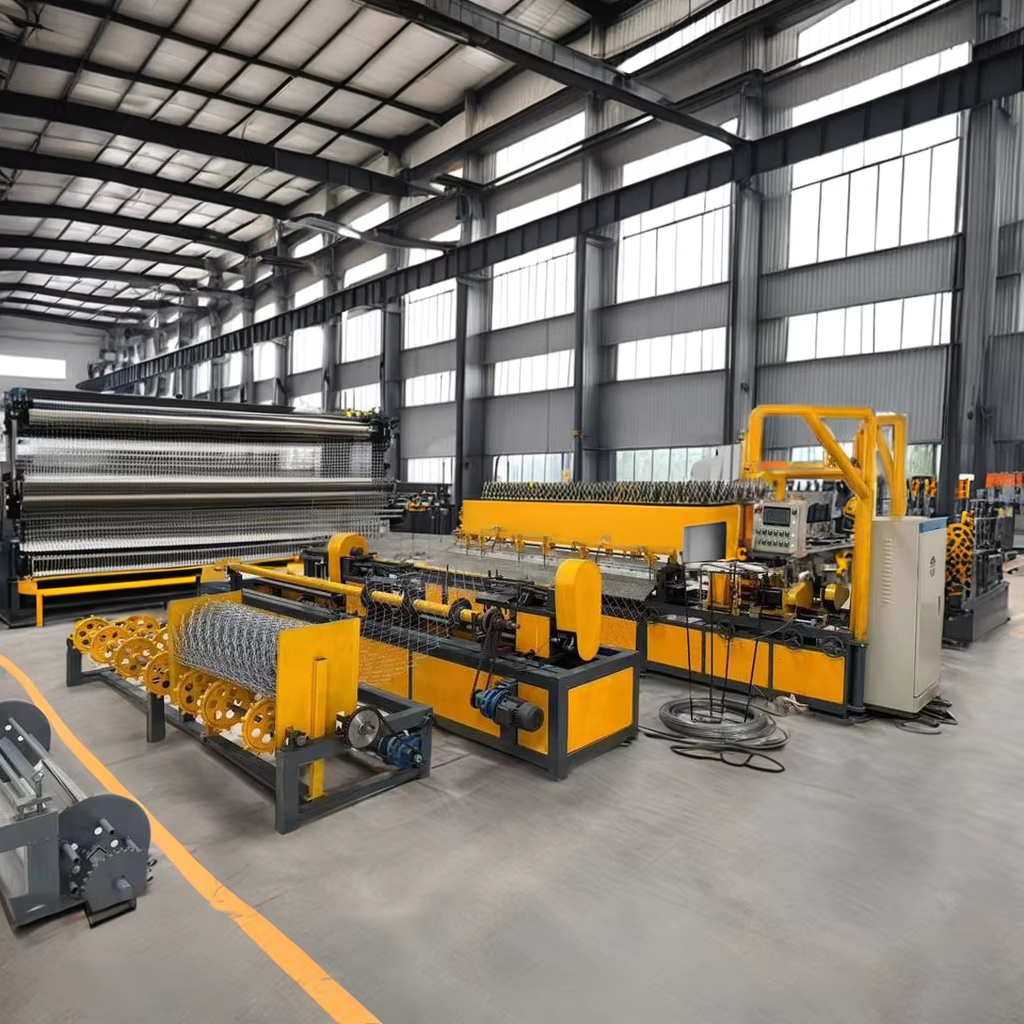 Double Wire Double Mold Chain Link Fence Making Machine